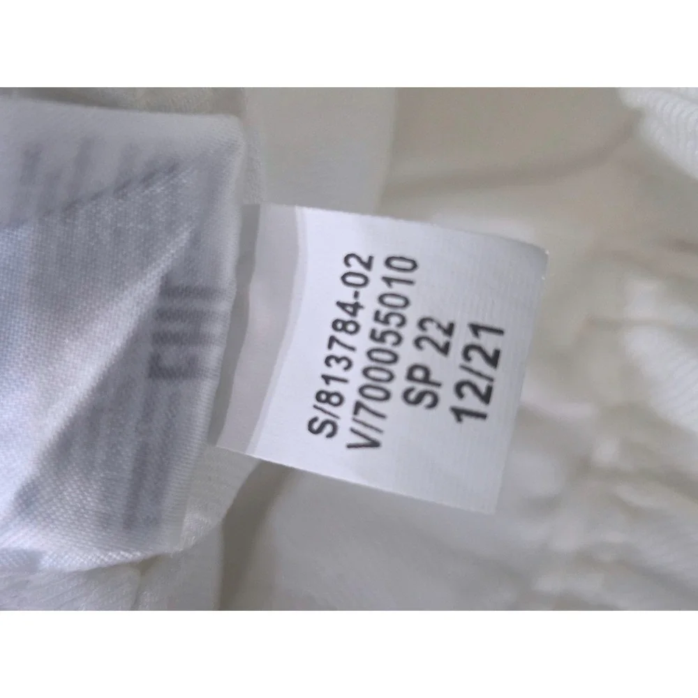 Banana Republic White Linen Blend Elastic Waist Patch Pocket Pants XS High Rise